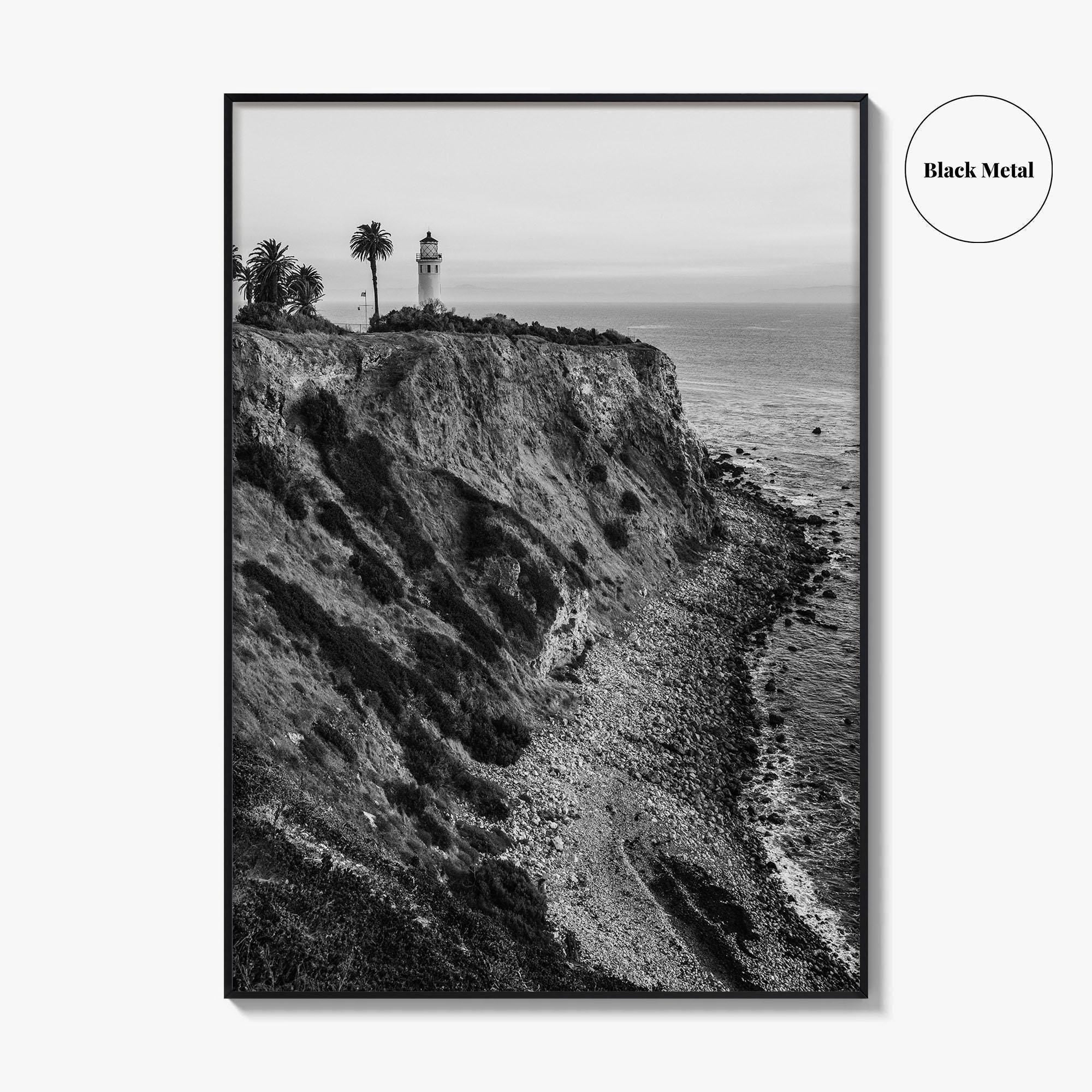 Rancho Palos Verdes Black and White Fine Art Photo Print, Point Vicente Lighthouse Poster