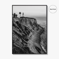 Rancho Palos Verdes Black and White Fine Art Photo Print, Point Vicente Lighthouse Poster