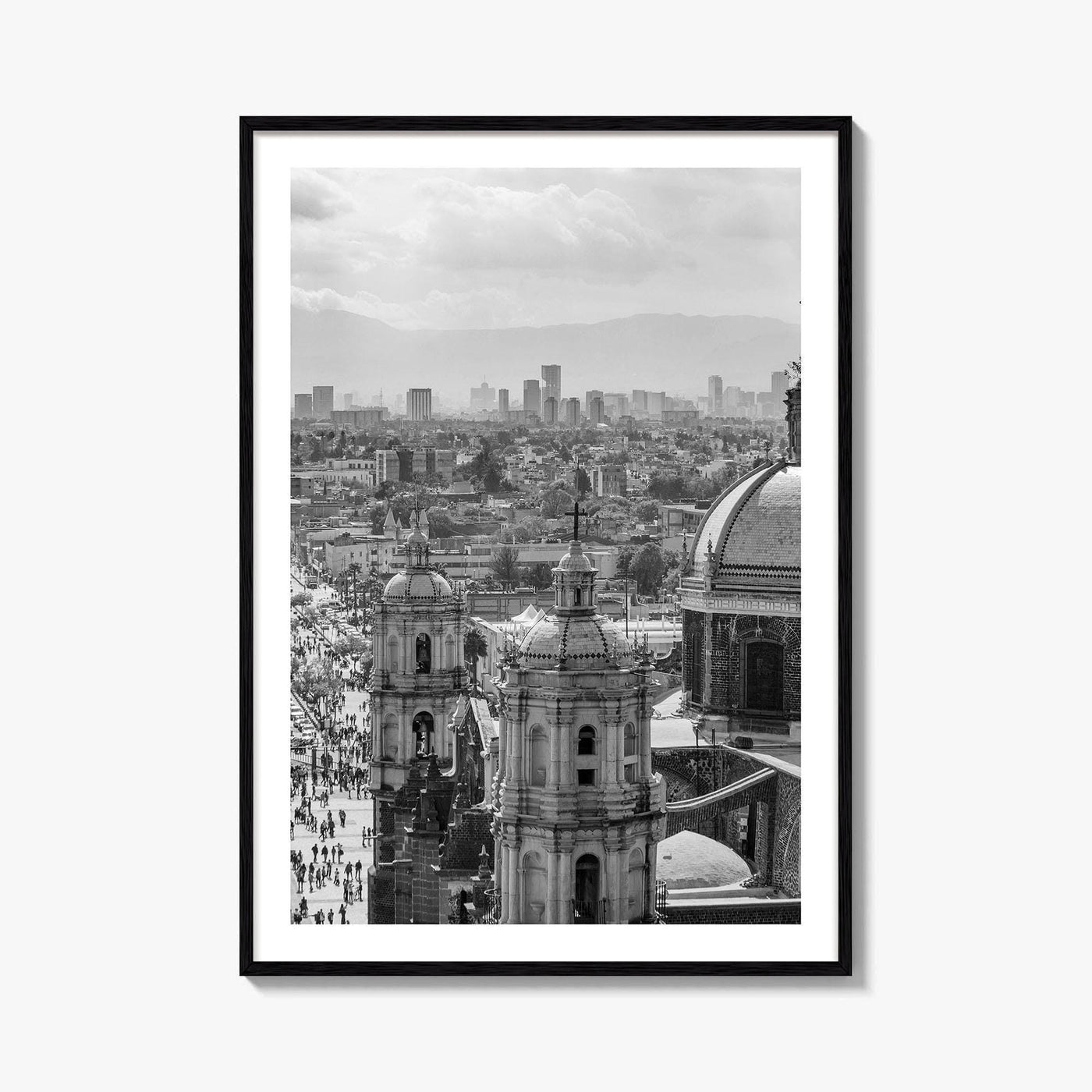 Mexico City Black and White Fine Art Photo Print, Basilica Guadalupe Mexico Poster