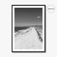 Mission Beach Black and White Fine Art Photo Print, San Diego Poster, California Poster