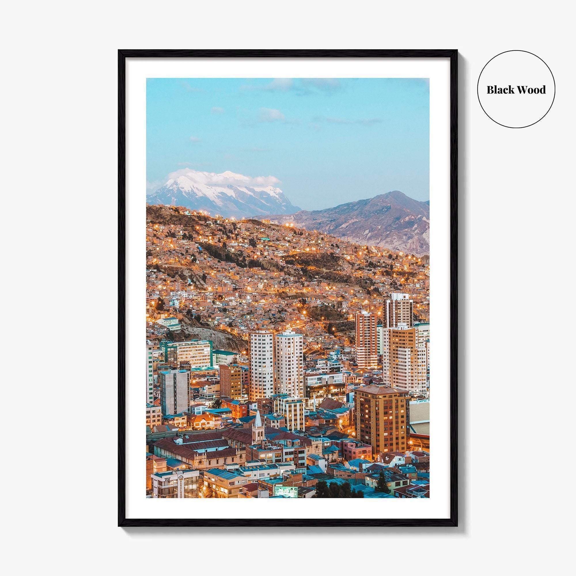 La Paz Skyline Fine Art Photo Print, Bolivia Poster