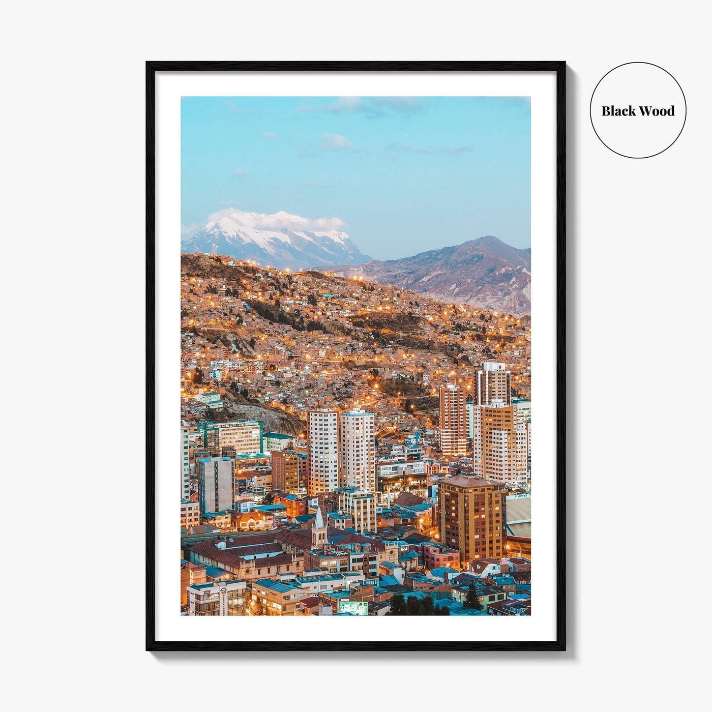 La Paz Skyline Fine Art Photo Print, Bolivia Poster