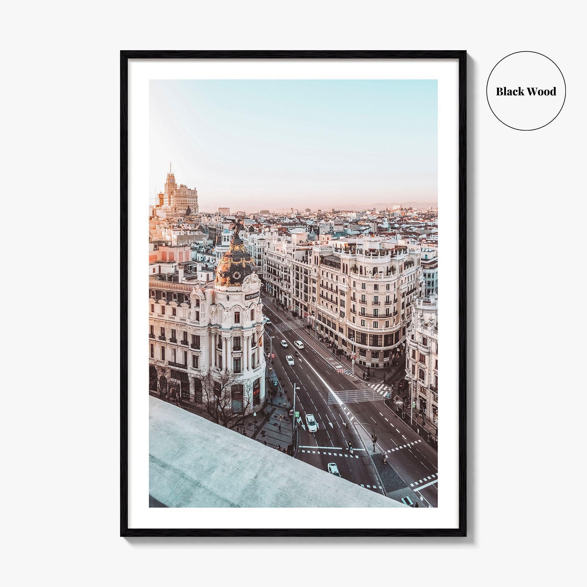 Madrid Fine Art Photo Print, Gran Via Metropolis Building, Spain Wall Decor Poster