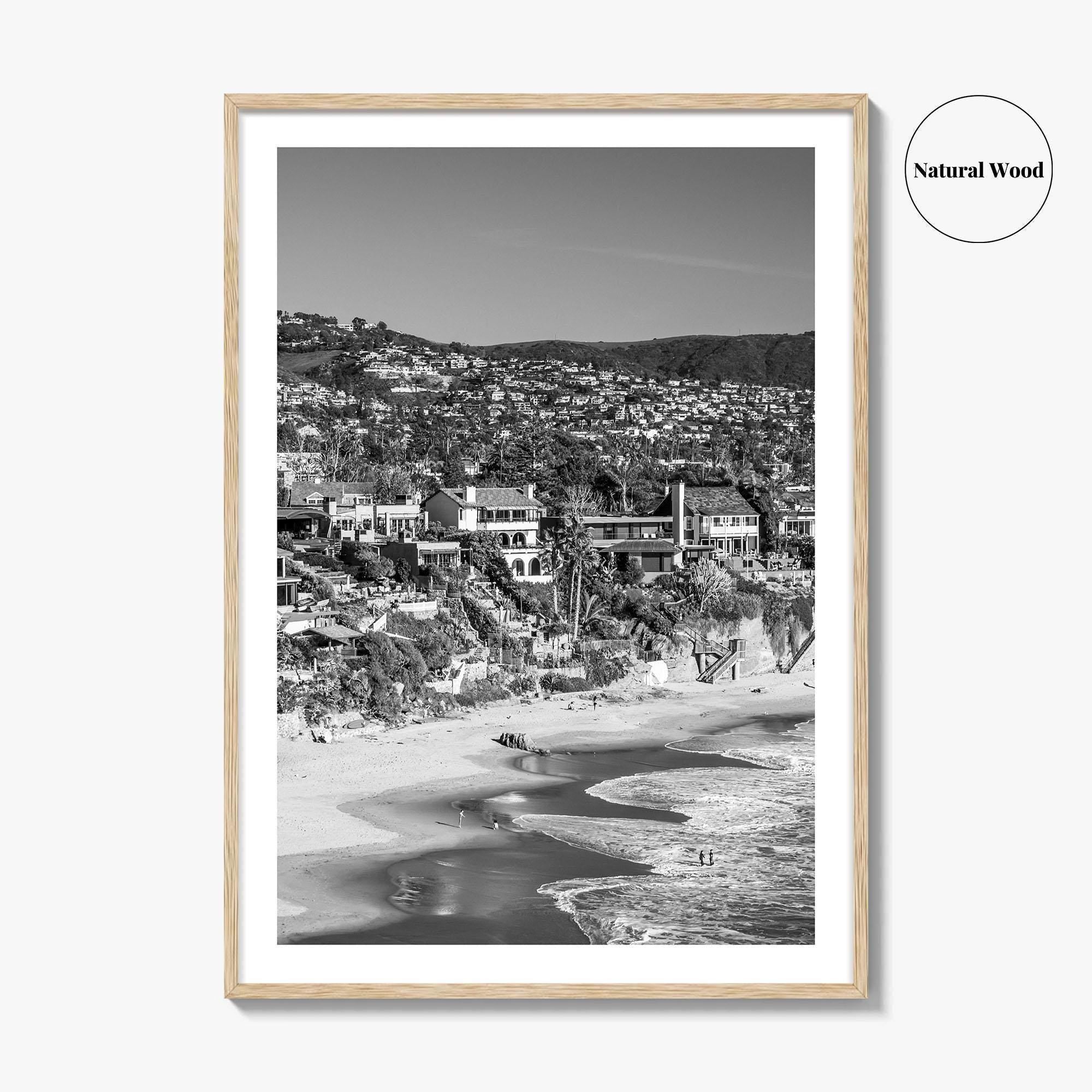 Laguna Beach Black and White Fine Art Photo Print, Crescent Bay California Poster