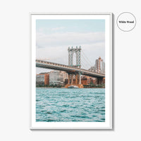 Manhattan Bridge Fine Art Photo Print, New York City NYC, East River Poster