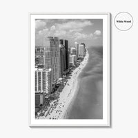 Miami Black and White Fine Art Photo Print, South Beach Florida Poster