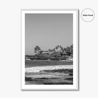 Kailua Kona Black and White Fine Art Photo Print, Alula Beach, Big Island Hawaii