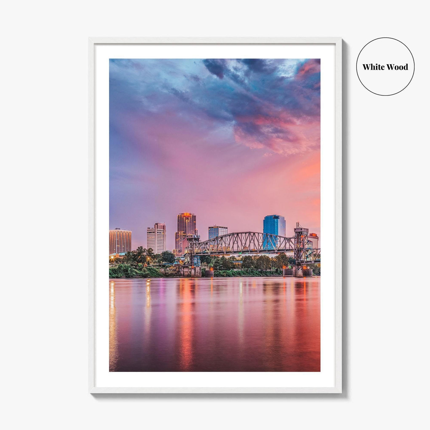 Little Rock Skyline Fine Art Photo Print, Arkansas, USA Wall Decor Poster