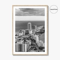 Miami Black and White Fine Art Photo Print, South Beach Florida Poster