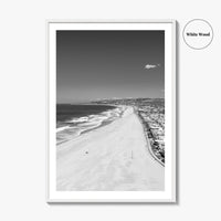 Mission Beach Black and White Fine Art Photo Print, San Diego Poster, California Poster