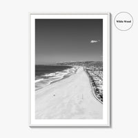 Mission Beach Black and White Fine Art Photo Print, San Diego Poster, California Poster