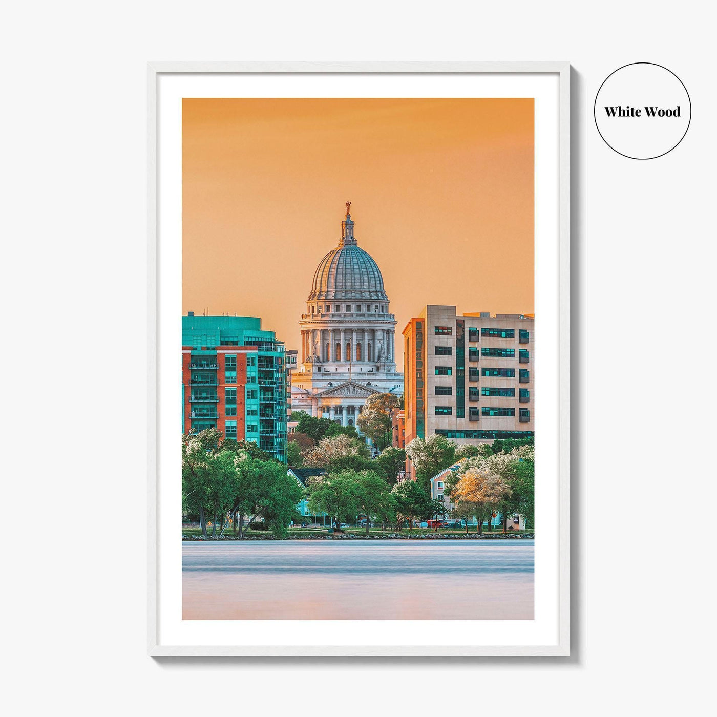 Madison Skyline Fine Art Photo Print, Wisconsin, USA, Lake Monona, Wall Decor, Poster