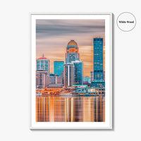 Louisville Skyline Fine Art Photo Print, Wall Poster, Kentucky, USA, Ohio River