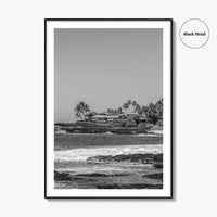 Kailua Kona Black and White Fine Art Photo Print, Alula Beach, Big Island Hawaii