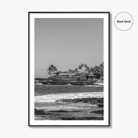 Kailua Kona Black and White Fine Art Photo Print, Alula Beach, Big Island Hawaii