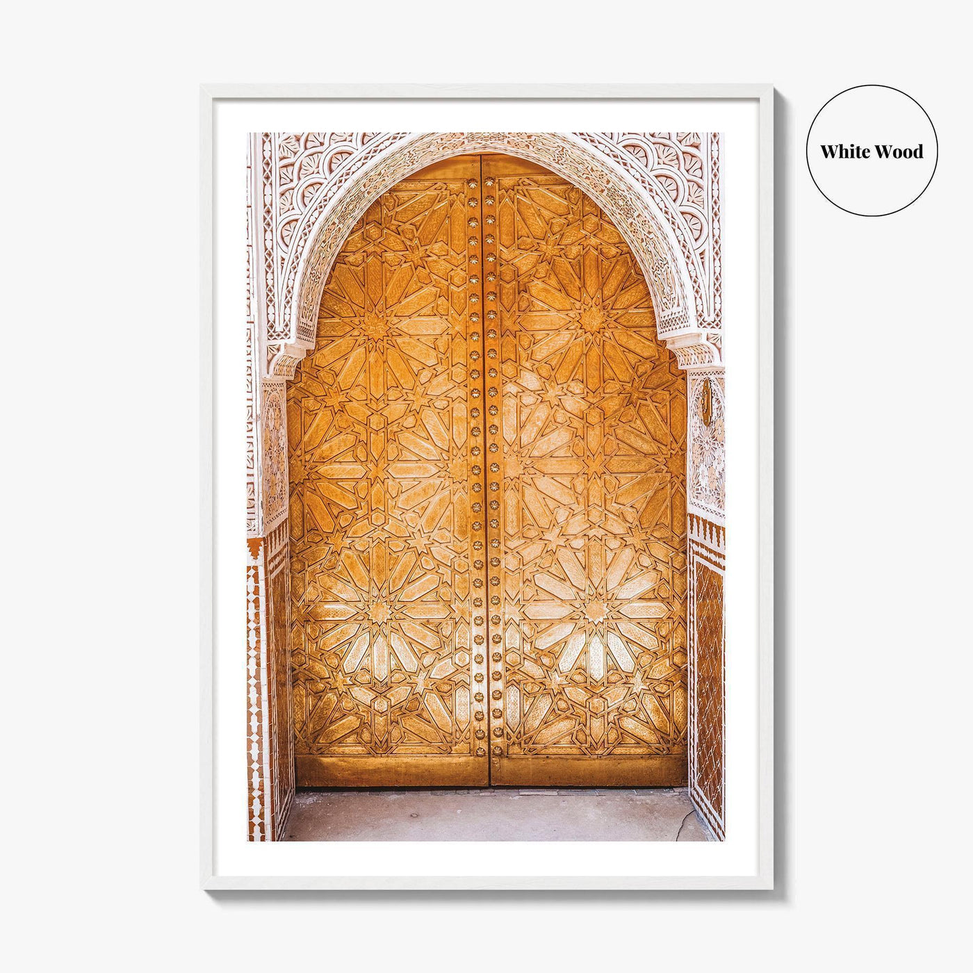 Marrakesh Golden Fine Art Photo Print, Marrakech Morocco Ornate Medina Door, Poster, North Africa