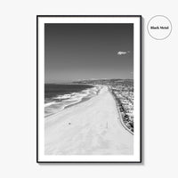 Mission Beach Black and White Fine Art Photo Print, San Diego Poster, California Poster