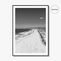 Mission Beach Black and White Fine Art Photo Print, San Diego Poster, California Poster