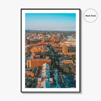 Knoxville Fine Art Photo Print, University of Tennessee, Aerial View, USA Wall Poster