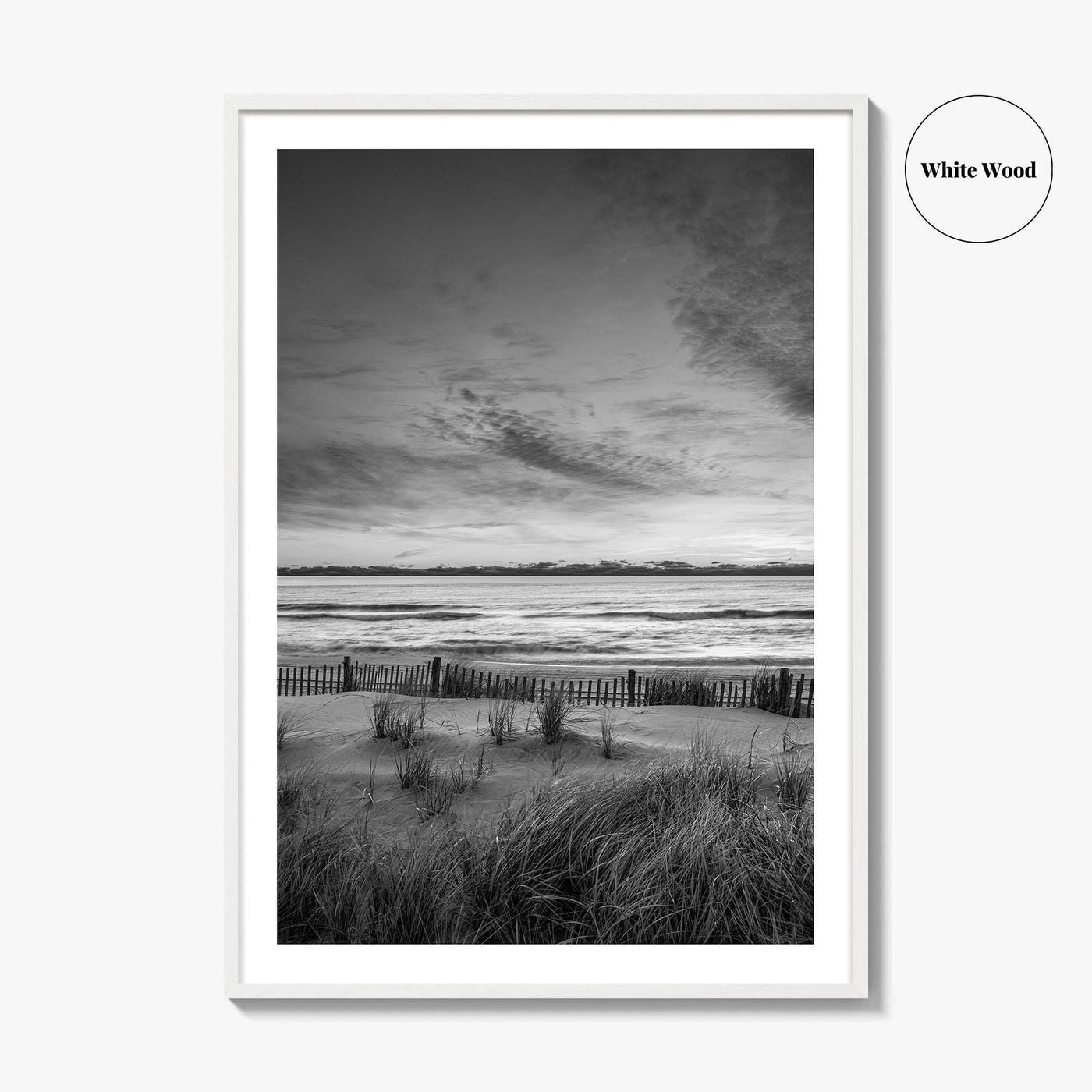 Long Beach Island Black and White Fine Art Photo Print, Beach Haven NJ Poster