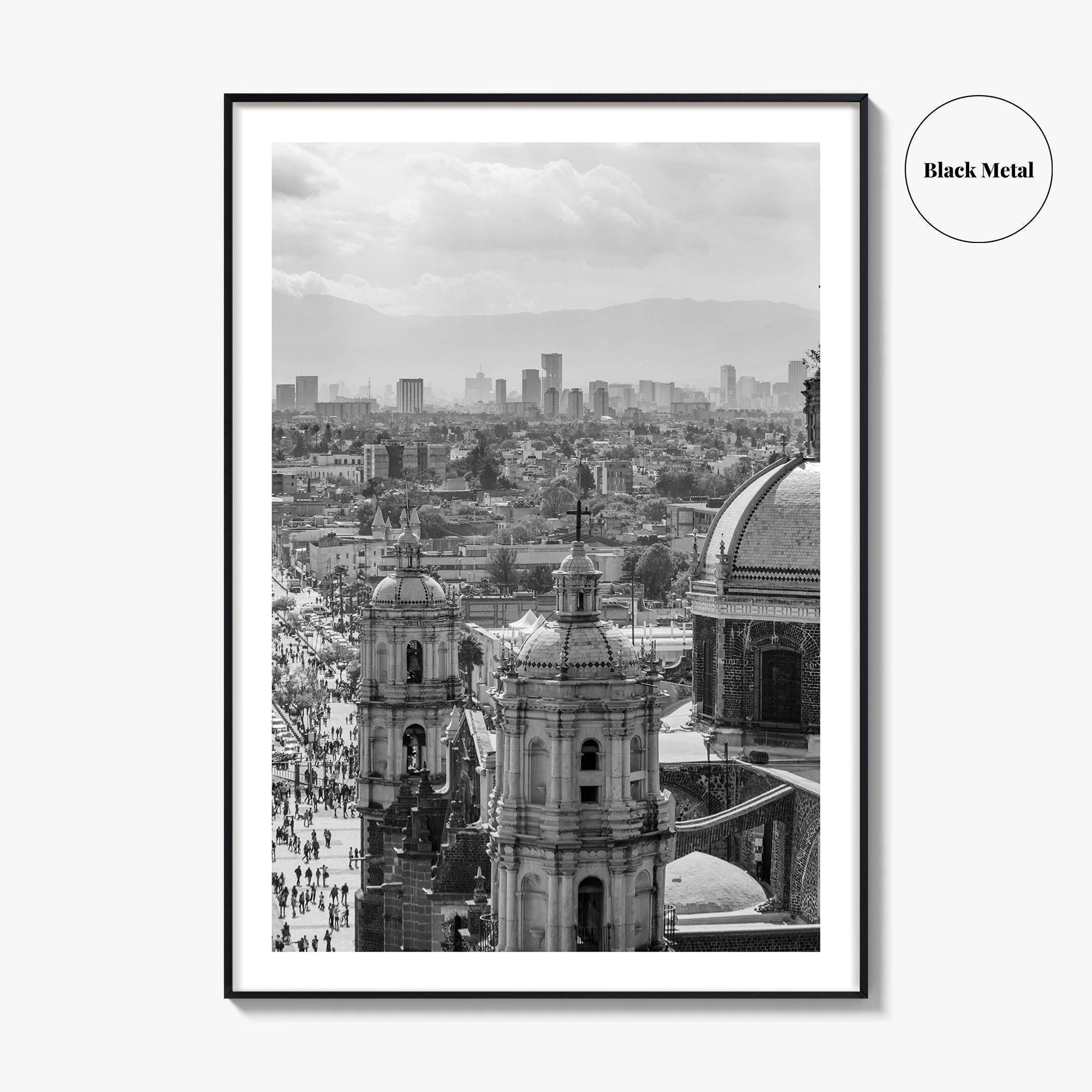 Mexico City Black and White Fine Art Photo Print, Basilica Guadalupe Mexico Poster