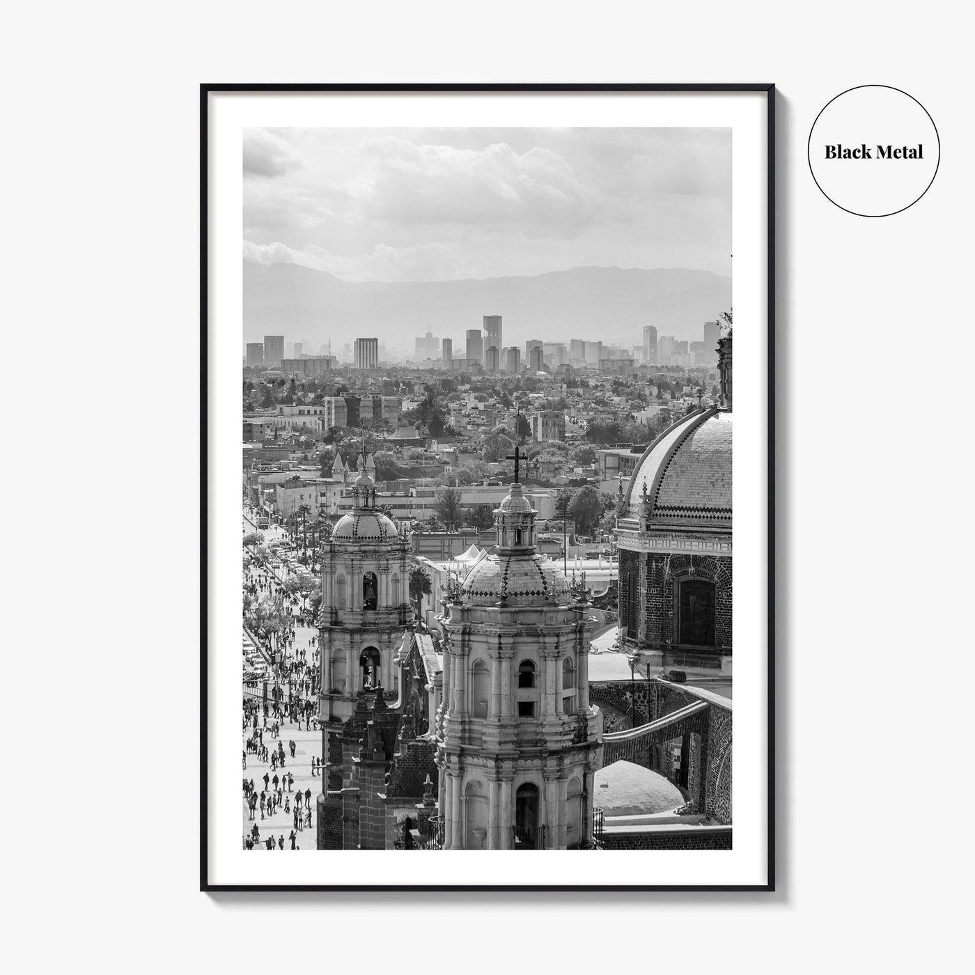 Mexico City Black and White Fine Art Photo Print, Basilica Guadalupe Mexico Poster