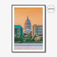 Madison Skyline Fine Art Photo Print, Wisconsin, USA, Lake Monona, Wall Decor, Poster