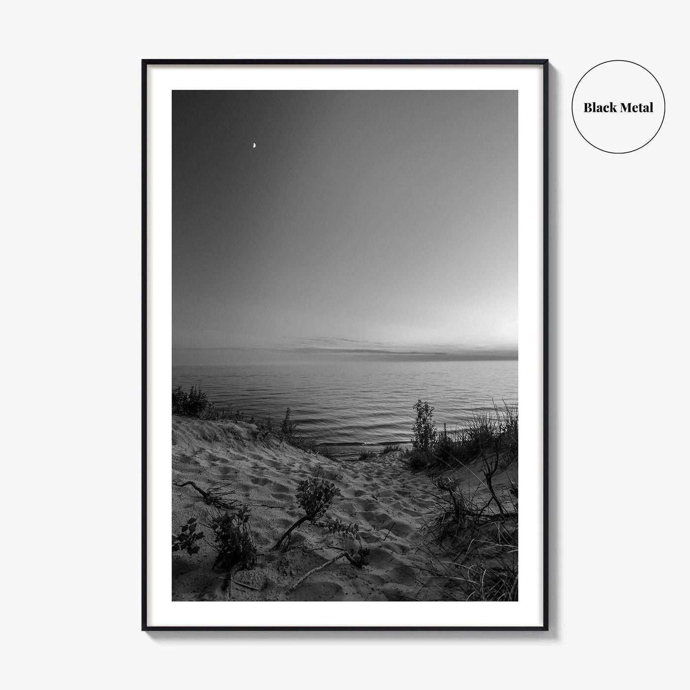 Lake Michigan Black and White Fine Art Photo Print, Great Lakes Poster