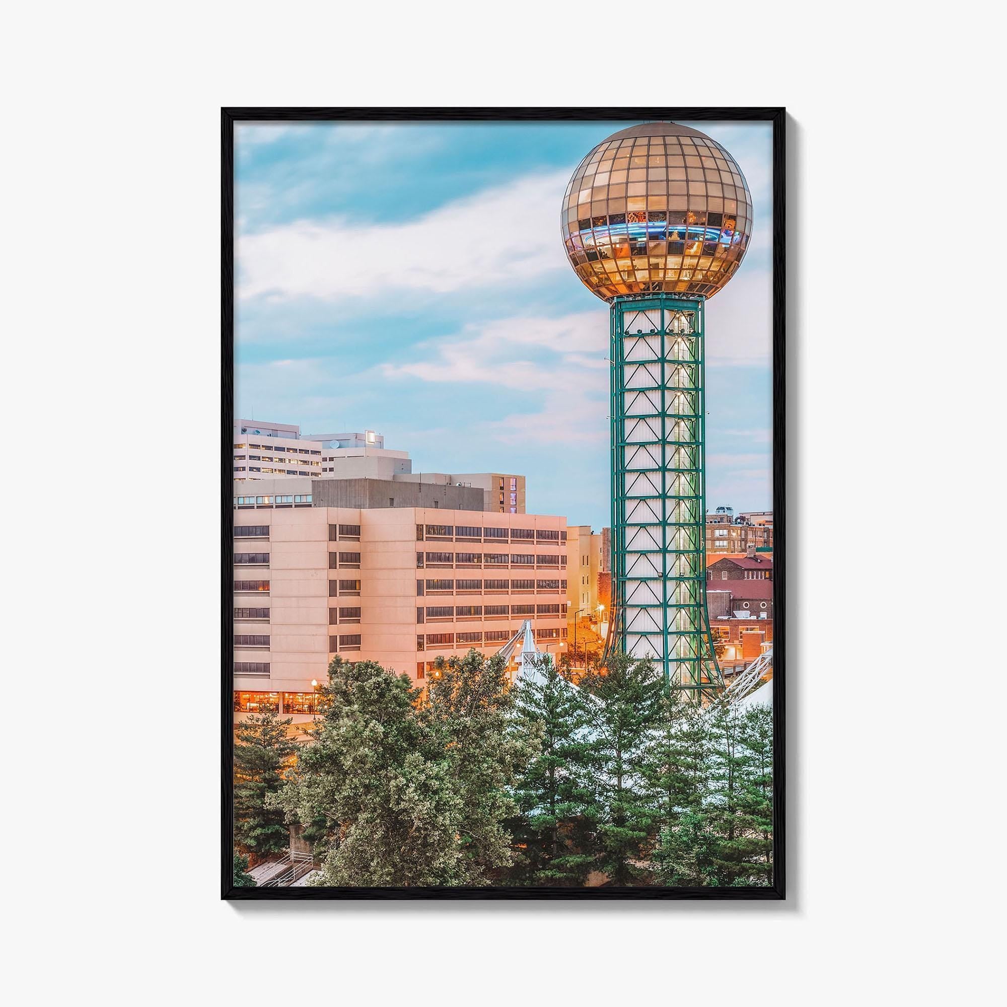 Knoxville Skyline Fine Art Photo Print, Downtown Wall Decor Poster, Tennessee USA