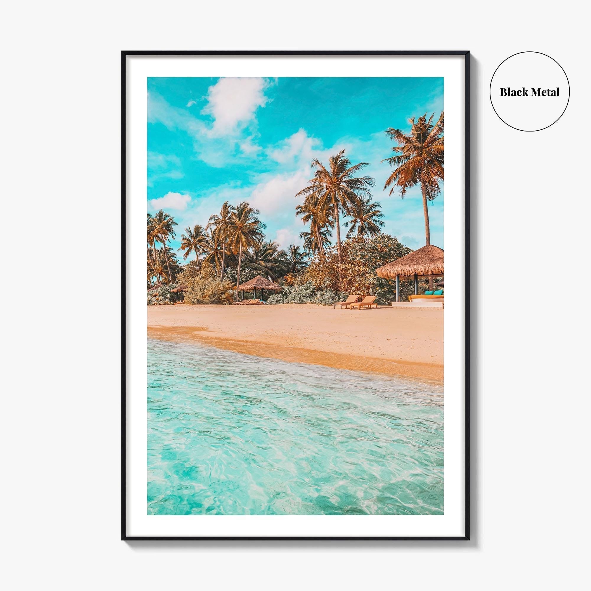 Maldives Fine Art Photo Print, Tropical Island Beach Wall Decor, Indian Ocean Poster