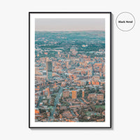 Manchester Skyline Fine Art Photo Print, Beetham Tower, Canal Reflection, England, Wall Decor Poster