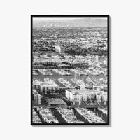 Marina del Rey Black and White Fine Art Photo Print, Los Angeles Poster