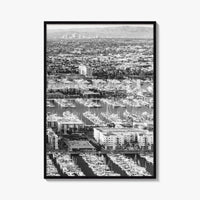 Marina del Rey Black and White Fine Art Photo Print, Los Angeles Poster