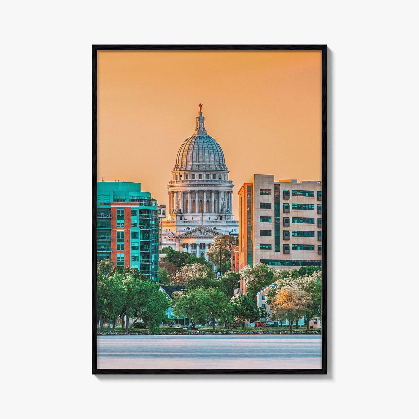 Madison Skyline Fine Art Photo Print, Wisconsin, USA, Lake Monona, Wall Decor, Poster