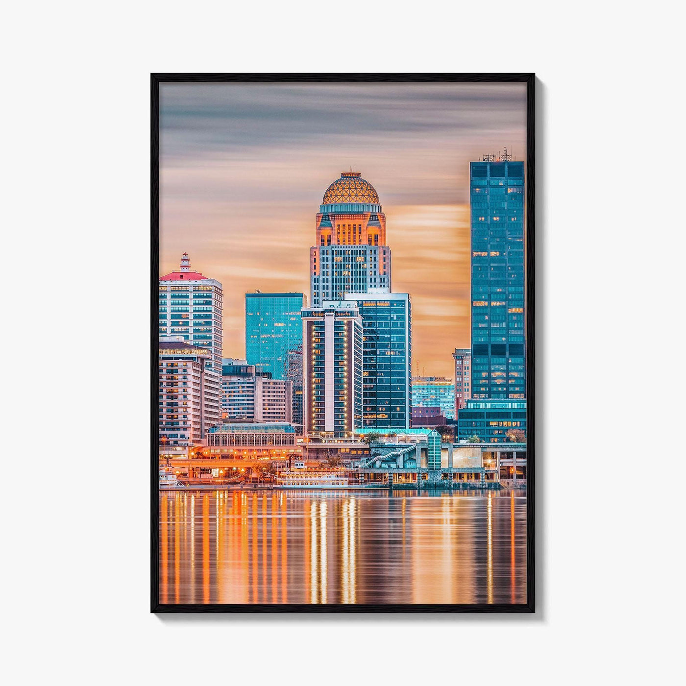 Louisville Skyline Fine Art Photo Print, Wall Poster, Kentucky, USA, Ohio River