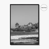 Kailua Kona Black and White Fine Art Photo Print, Alula Beach, Big Island Hawaii