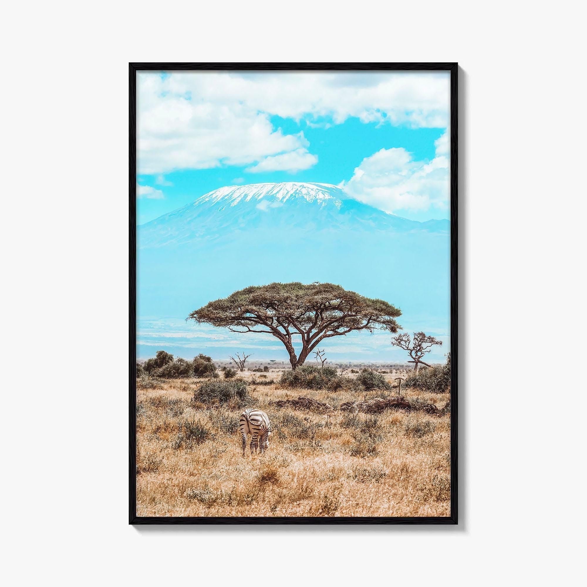 Kenya Fine Art Photo Print, Amboseli National Park, Kilimanjaro, Zebra Wall Poster