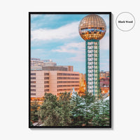Knoxville Skyline Fine Art Photo Print, Downtown Wall Decor Poster, Tennessee USA
