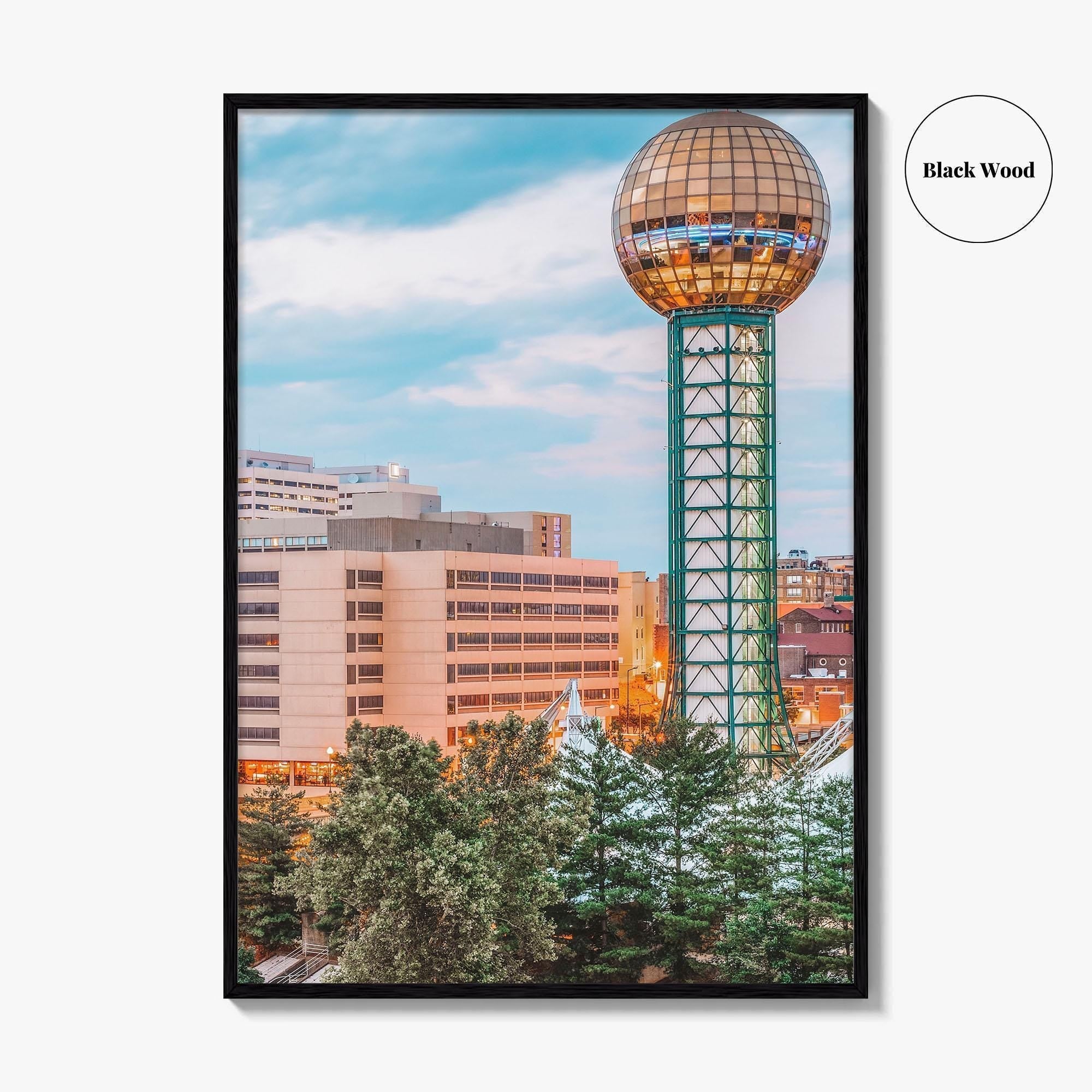 Knoxville Skyline Fine Art Photo Print, Downtown Wall Decor Poster, Tennessee USA