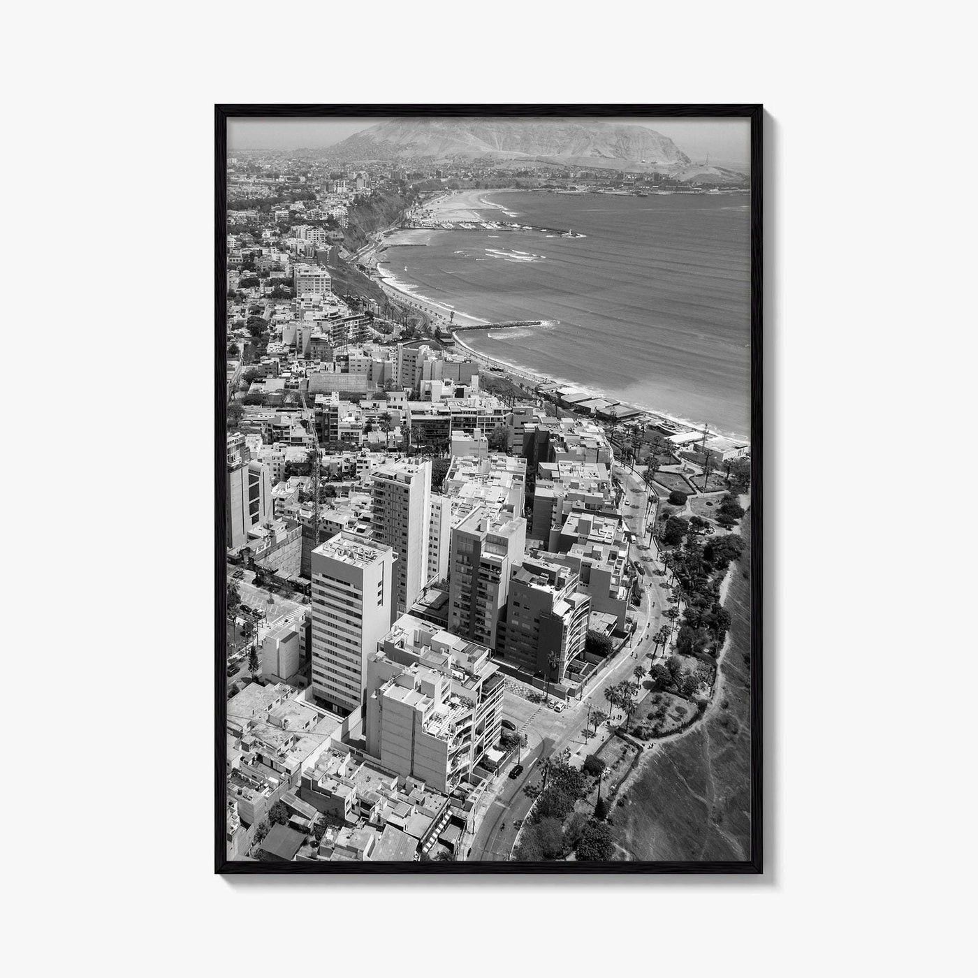 Lima Black and White Fine Art Photo Print, Miraflores Peru Poster