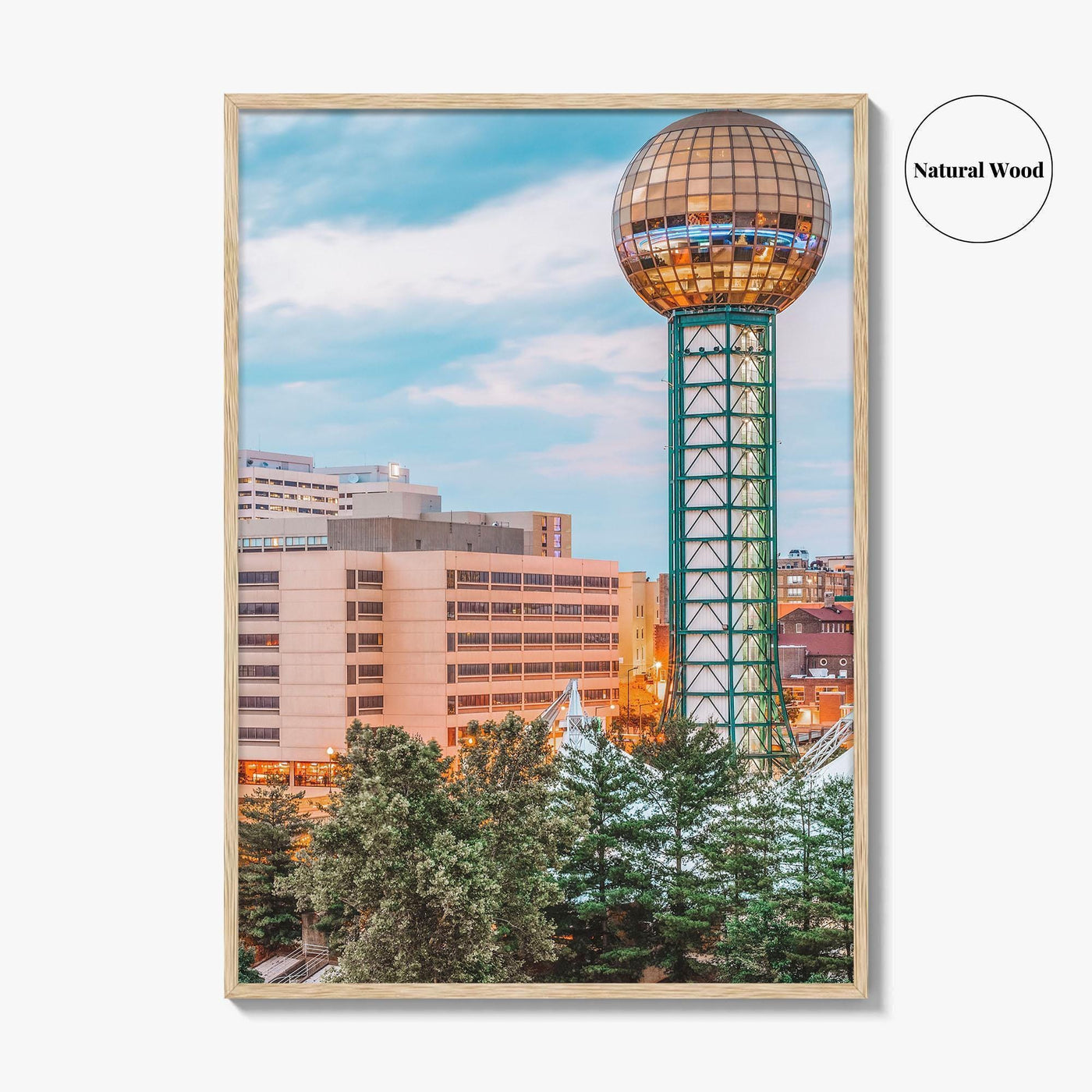 Knoxville Skyline Fine Art Photo Print, Downtown Wall Decor Poster, Tennessee USA