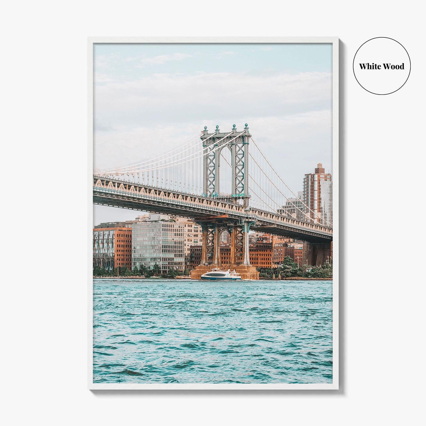 Manhattan Bridge Fine Art Photo Print, New York City NYC, East River Poster