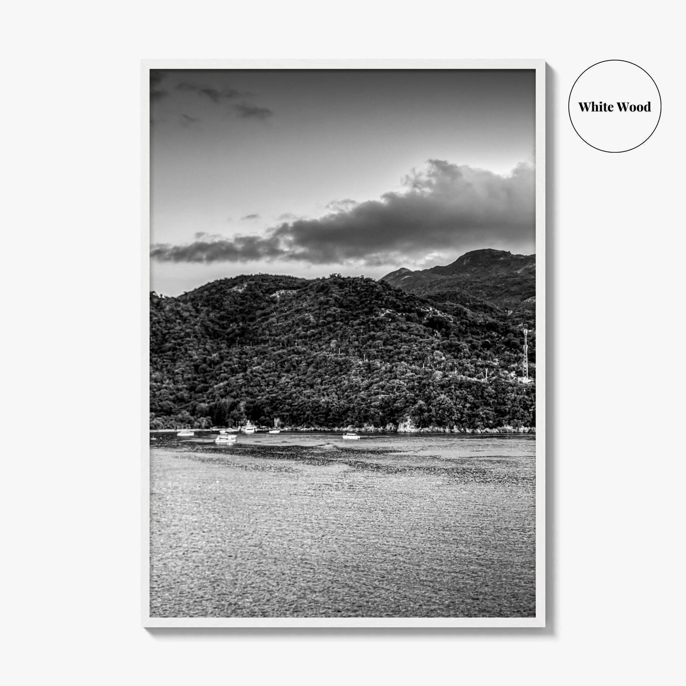 Labadee Black and White Fine Art Photo Print, Haiti Wall Poster, Tropical Port
