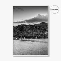 Labadee Black and White Fine Art Photo Print, Haiti Wall Poster, Tropical Port