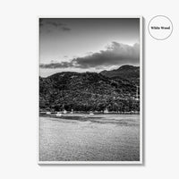 Labadee Black and White Fine Art Photo Print, Haiti Wall Poster, Tropical Port