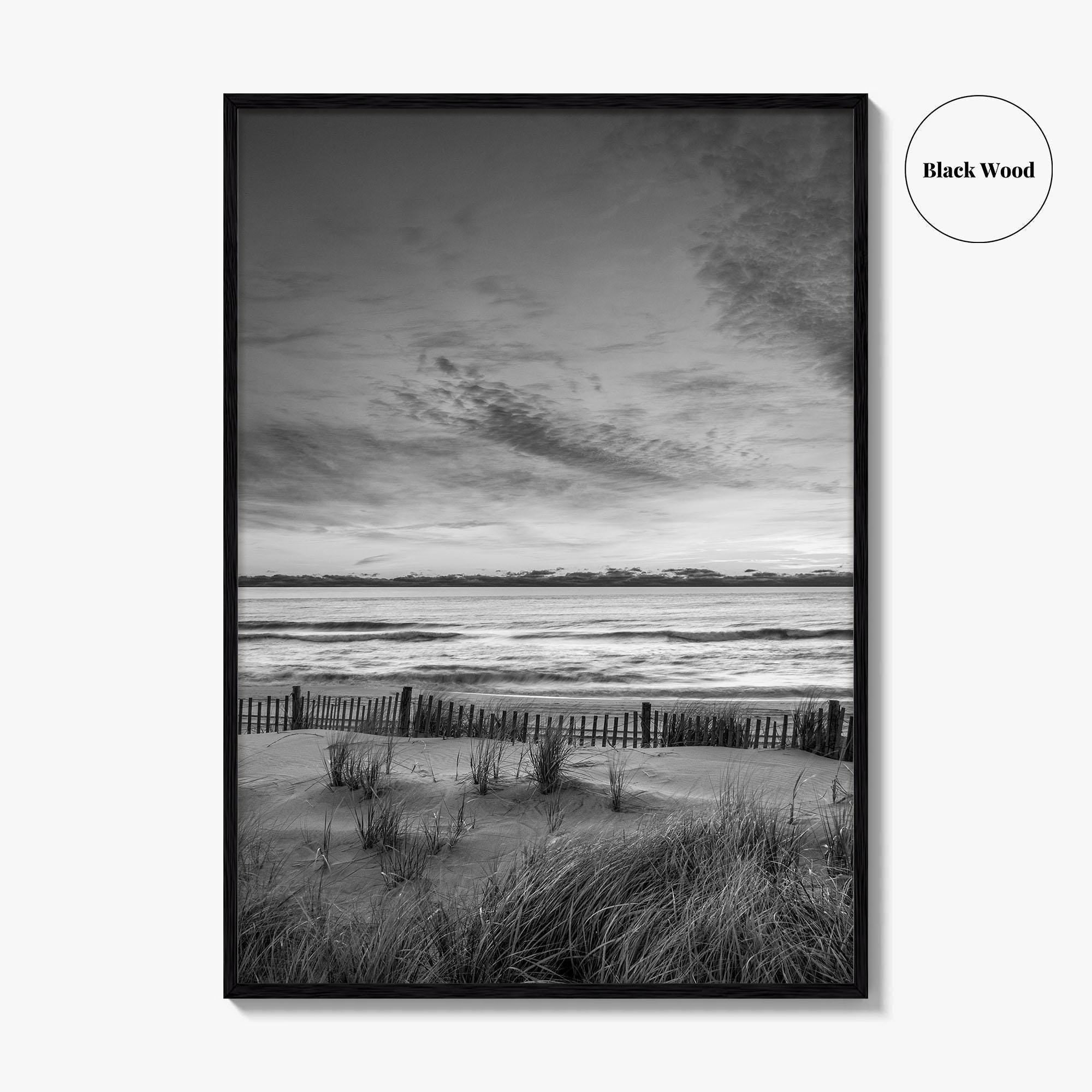 Long Beach Island Black and White Fine Art Photo Print, Beach Haven NJ Poster