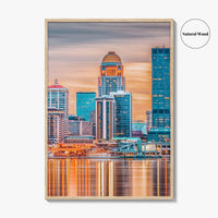 Louisville Skyline Fine Art Photo Print, Wall Poster, Kentucky, USA, Ohio River