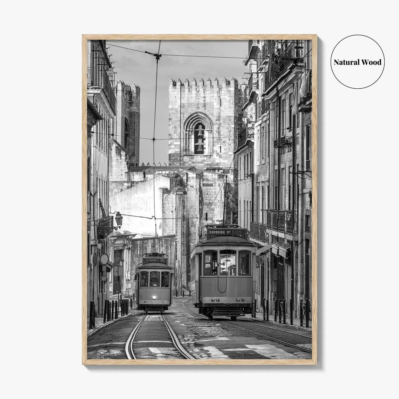 Lisbon Black and White Fine Art Photo Print, Tram 28 Lisboa Portugal Poster
