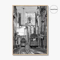 Lisbon Black and White Fine Art Photo Print, Tram 28 Lisboa Portugal Poster