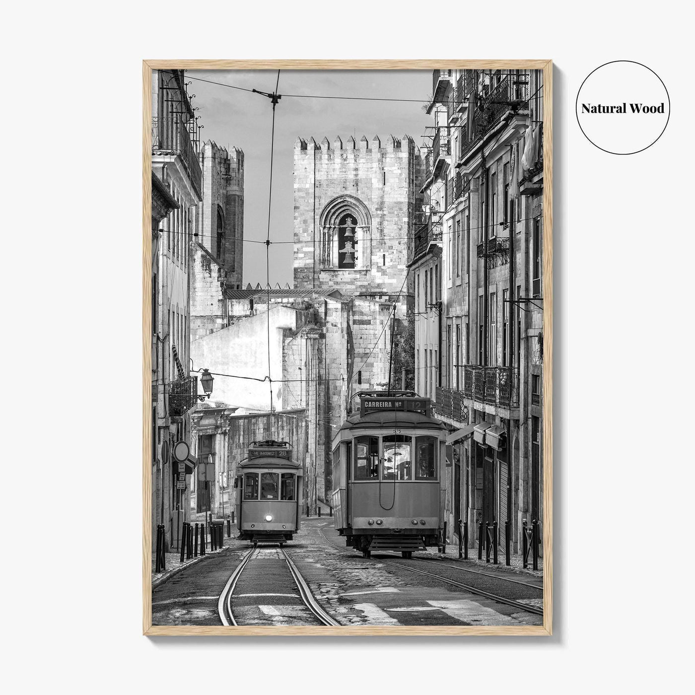 Lisbon Black and White Fine Art Photo Print, Tram 28 Lisboa Portugal Poster